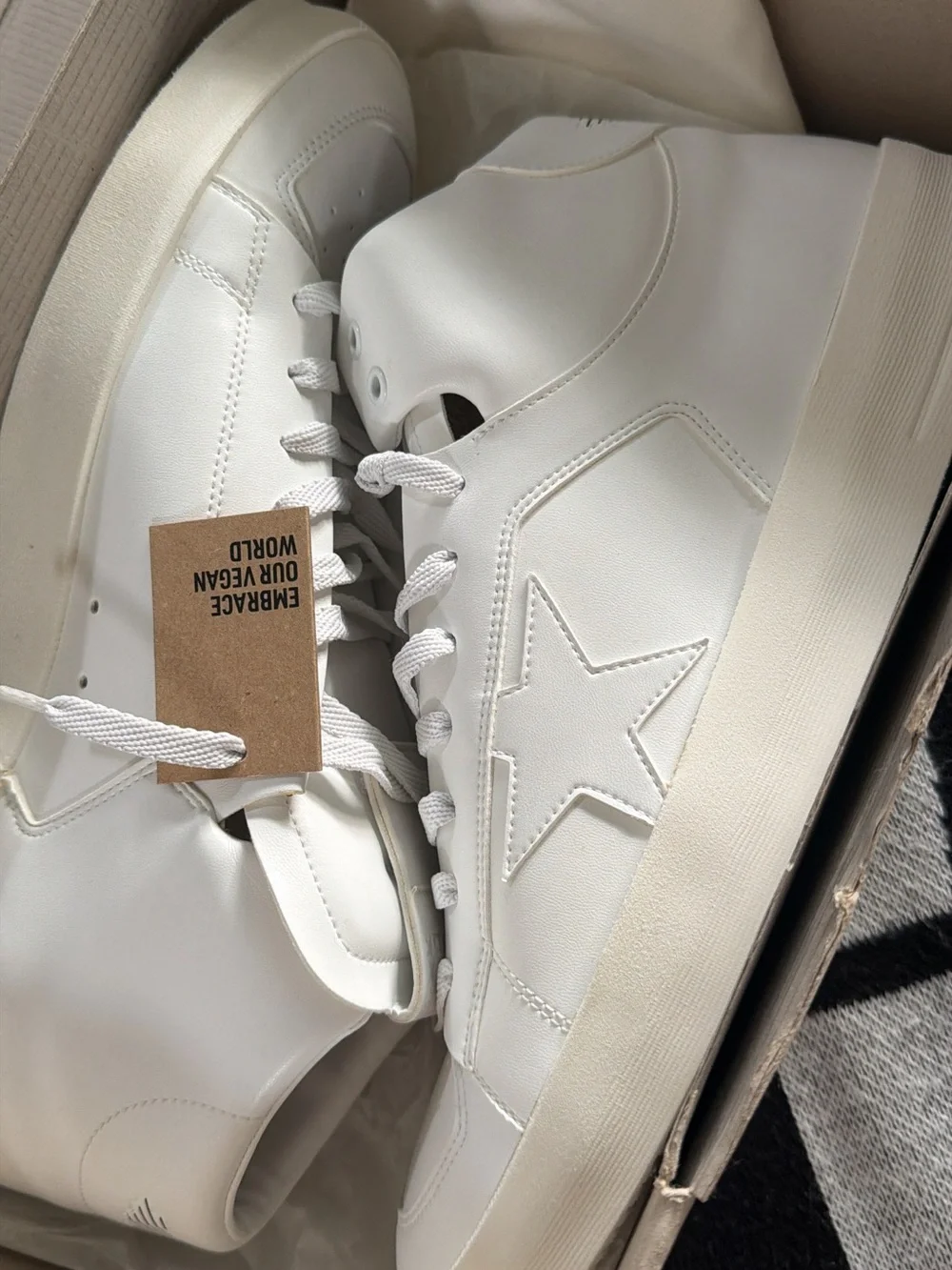 Golden Goose White High-Top Sneakers with Star Patch